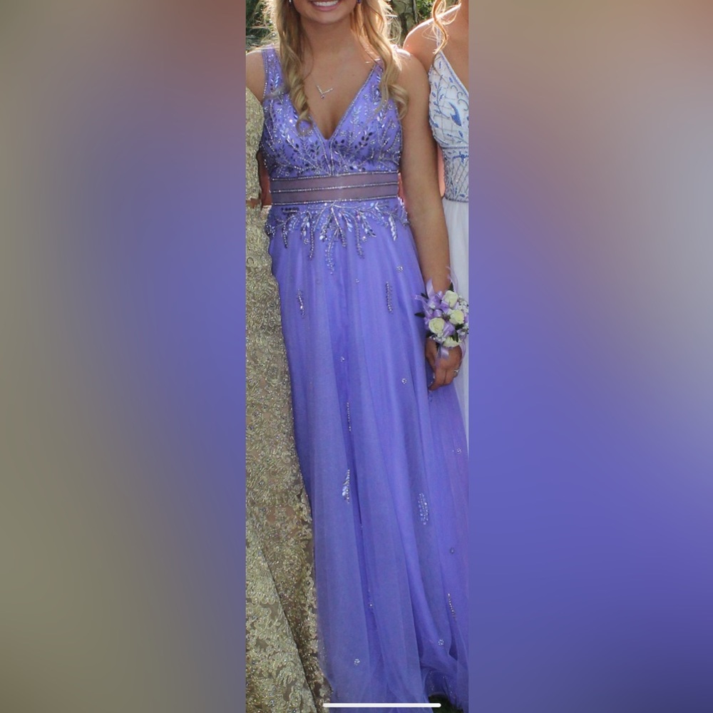 size 0 purple prom dress!